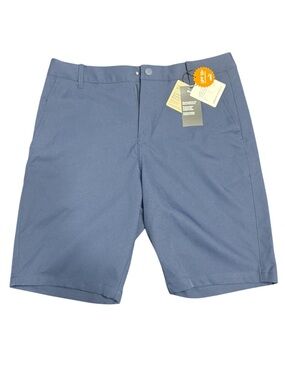 Puma Men's Slate Blue Flat-Front Golf Shorts